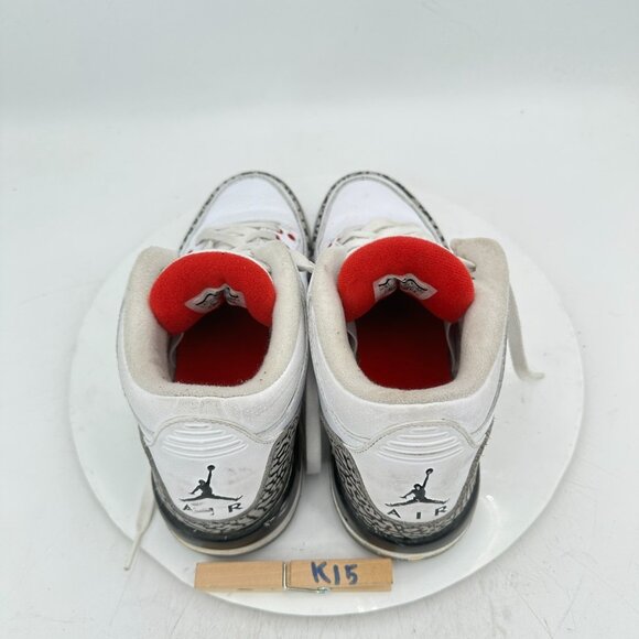 Nike Air Jordan 3 Retro Youth Size 6Y Women 7.5 DN3707-100 White Cement Shoes - Picture 9 of 11